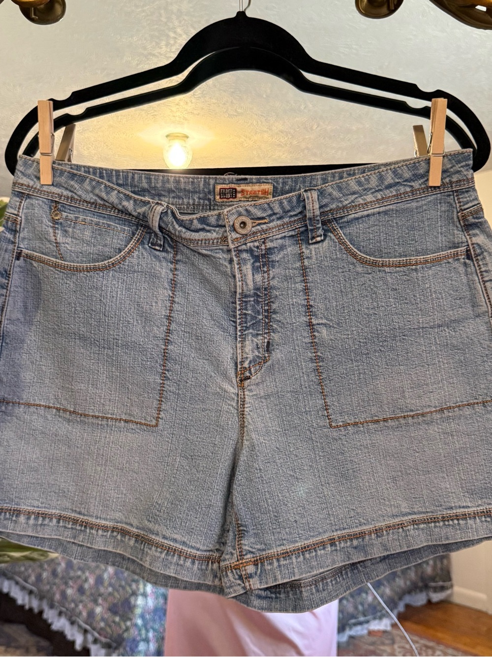 Faded Glory light wash denim shorts